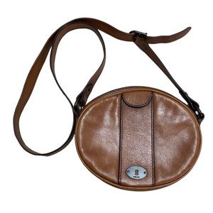 Vintage Fossil Crossbody Purse in Soft Brown Leather